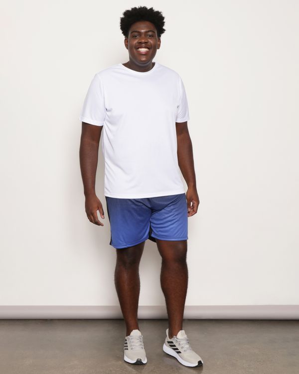 Bermuda Esportiva Plus Size Masculina Degradê Azul G1