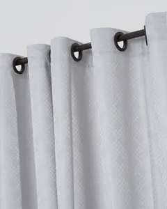 Cortina Isabel Estampada 180cm x 200cm Branyl Cinza UN