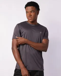 Camiseta Esportiva Masculina Fitter Dry Fit Recorte Telado Cinza G