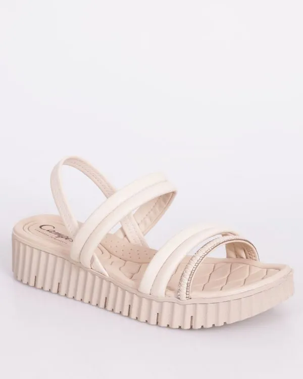 Sandália Feminina Flatform Campesí Anatômica Off White 37