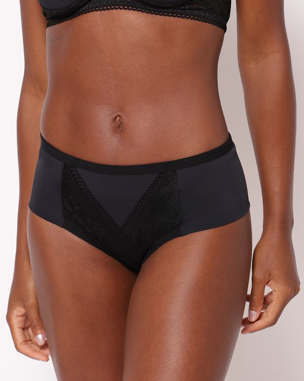 Calcinha Biquini Feminina Poliamida Renda Preta GG