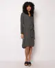 Vestido Feminino Chemise Berry & Co. Manga Longa Estampado Preto G