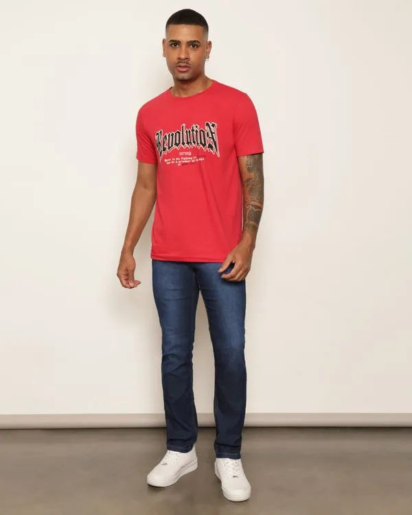 Calça Jeans Masculina Vizzy Slim Estonada Azul 38