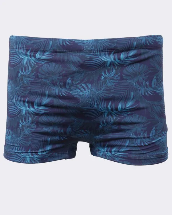 Sunga Boxer Masculina Proteção UV Estampada Marinho G