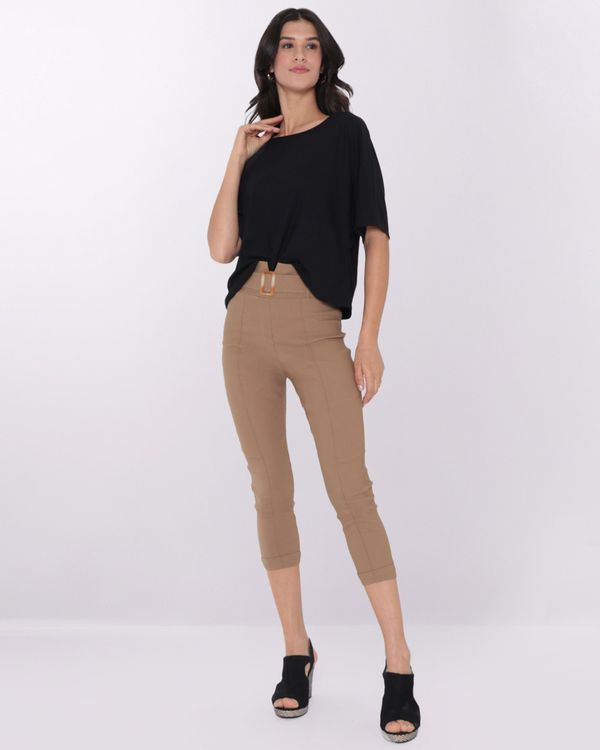 Calça Feminina Bengaline Clochard Bege M
