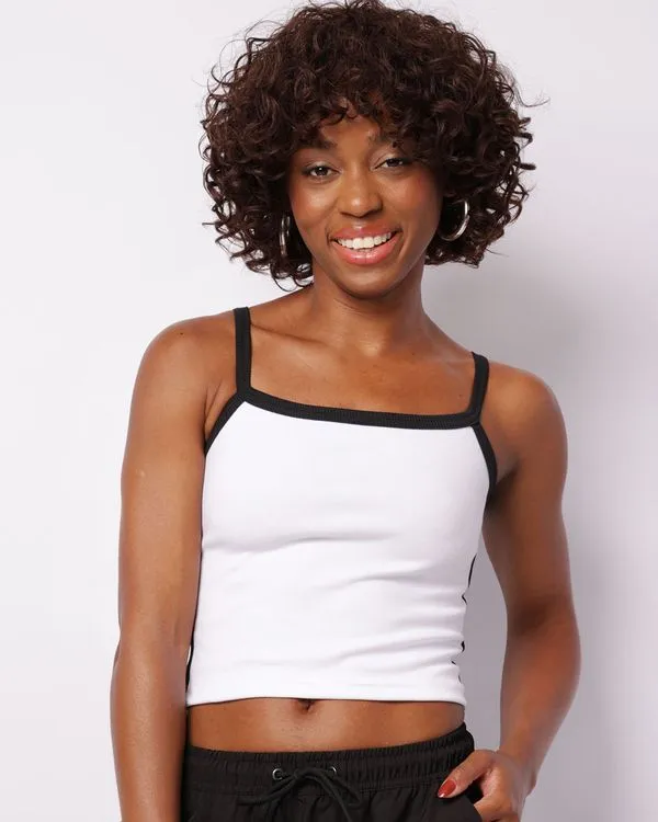 Regata Feminina Cropped Branca P