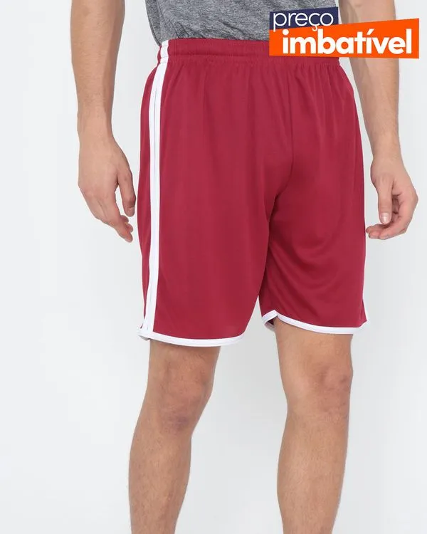 Bermuda Esportiva Masculina Listras Vinho P