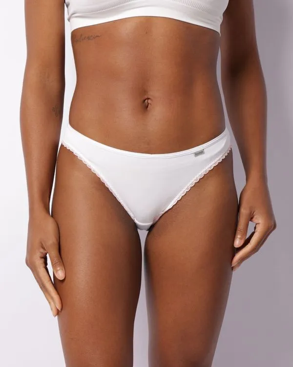 Calcinha Feminina Biquíni Com Renda Rosa M