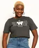 Camiseta Feminina Cropped DC Comics Mulher Maravilha Cinza P
