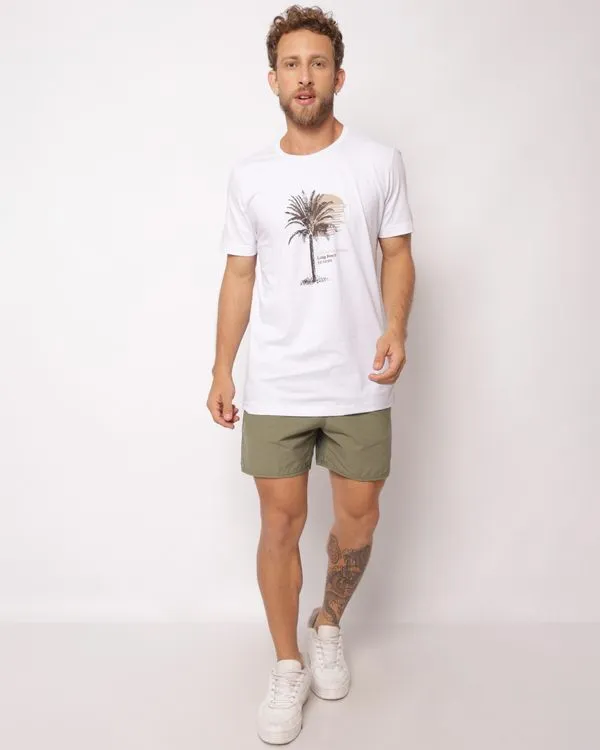 Bermuda Surf Masculina Poliamida com Bolsos Verde M