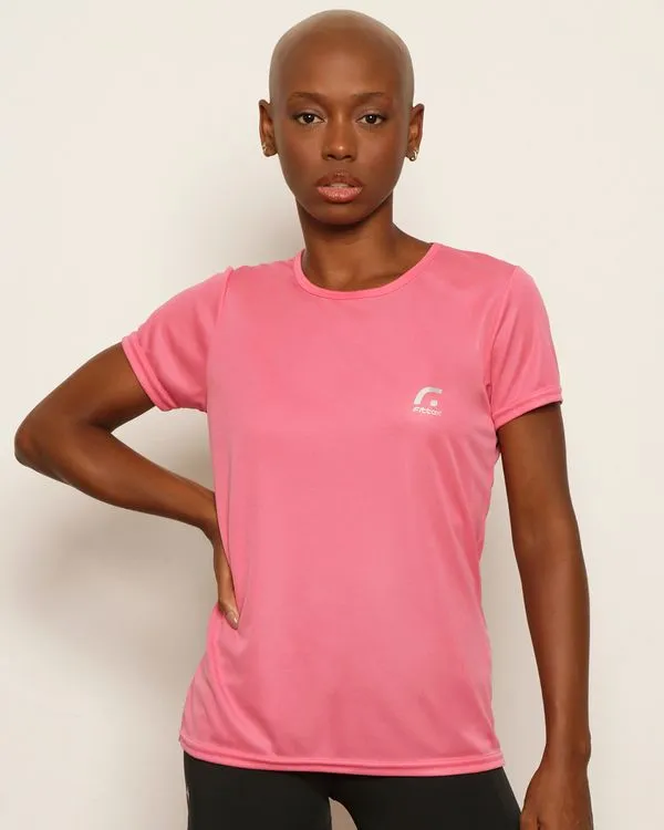 Blusa Feminina Fitness Fitter Manga Curta Rosa P