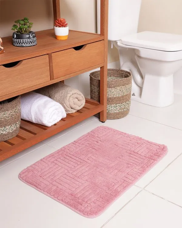 Tapete Felpudo 45cmx65cm Corttex Antiderrapante Rosa UN