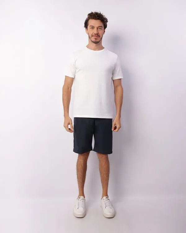 Bermuda Masculina Reta Com Bolsos Marinho M