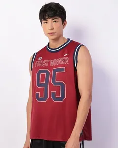 Regata Esportiva Masculina Dry Fit Basquete Vinho M