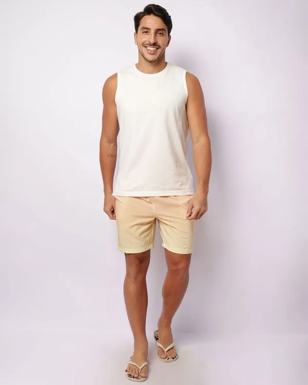 Short Masculino Surf Degradê Com Bolsos Laranja M