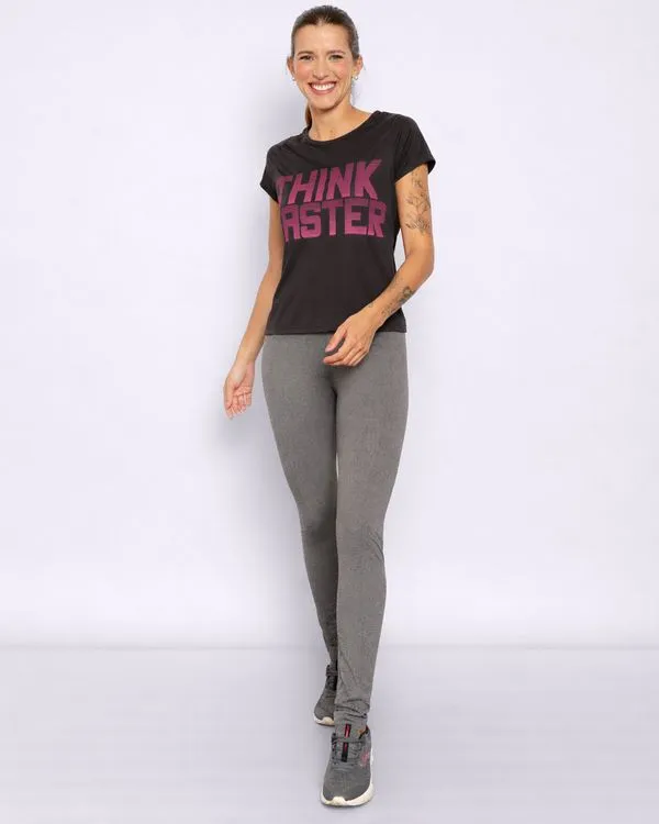 Calça Legging Feminina Fitter Fitness Cinza GG