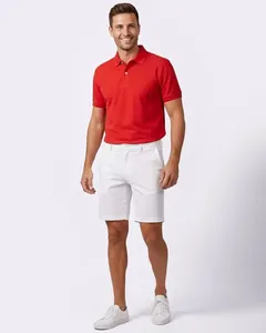 Bermuda Masculina Reta Viscose com Linho Branca G