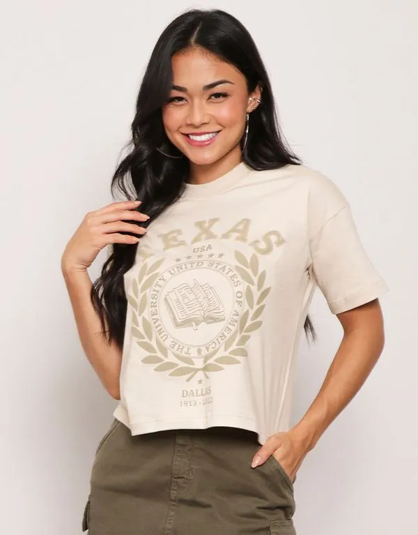 Blusa Feminina Manga Curta Texas Bege P