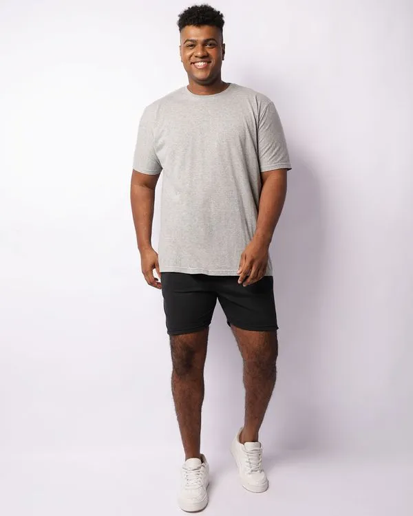 Bermuda Plus Size Masculina Moletinho Com Bolsos Preta G2