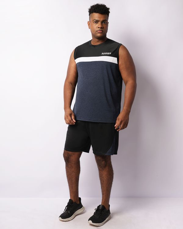 Bermuda Esportiva Plus Size Masculina Dry Fit Preta G1
