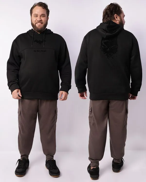 Blusão Moletom Plus Size Masculino DC Comics Batman Preto G2