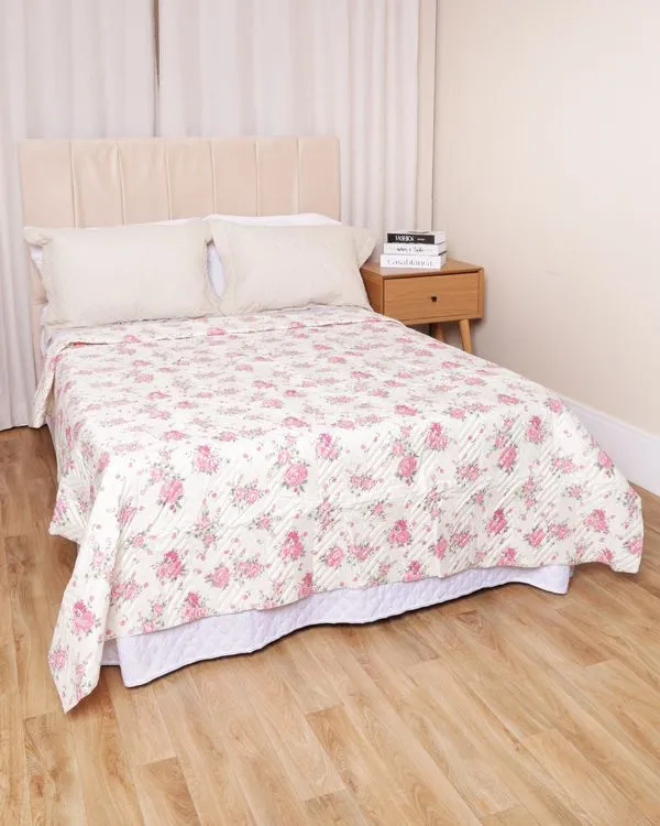 Colcha Casal com Viés 150 Fios Matelassê Arte & Cazza Amarelo UN