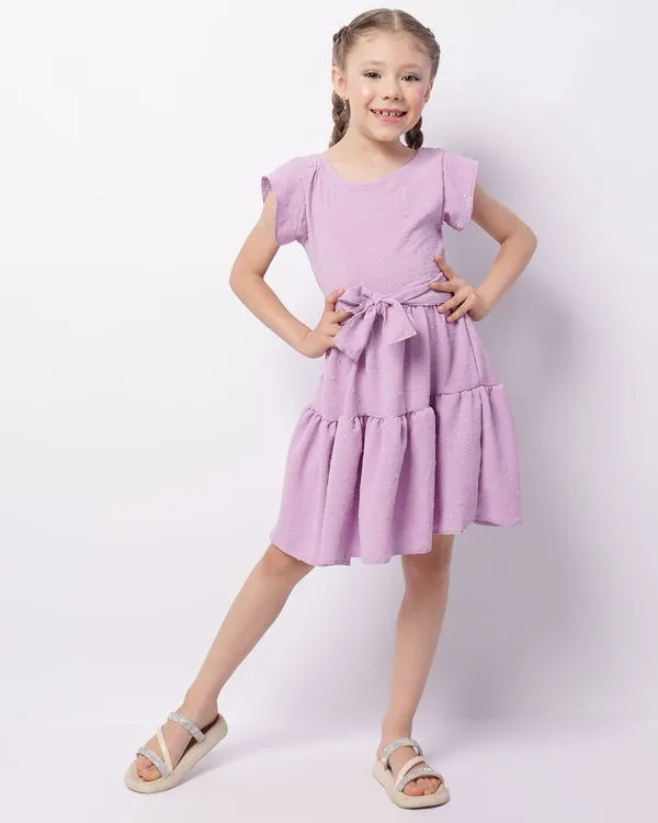 Vestido Infantil Curto Pipoquinha Três Marias Lilás 6