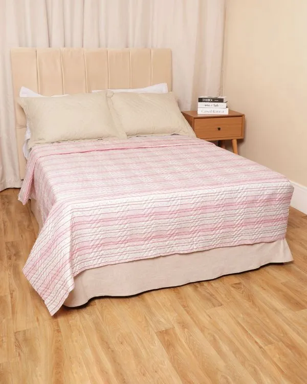 Colcha Casal Matelassé Arte & Cazza Com Vies Estampa Floral Rosa UN