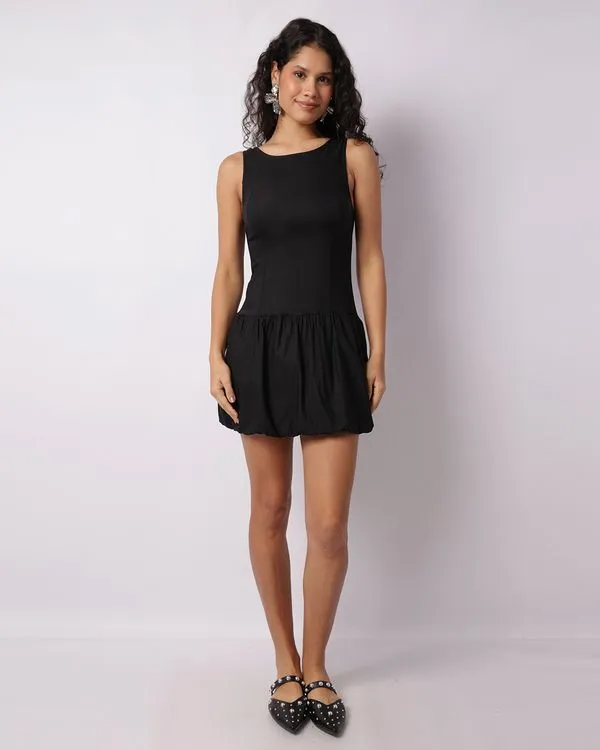 Vestido Feminino Curto Balonê Preto M
