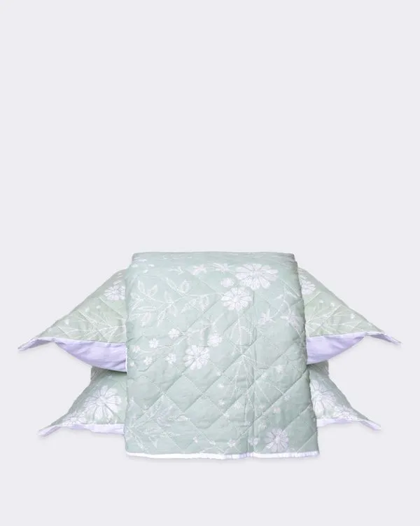 Kit Colcha Arte & Cazza 200cm x 250cm Estampa Floral Verde UN