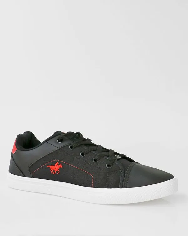 Tênis Masculino Casual Polo Energy Bordado Preto 38