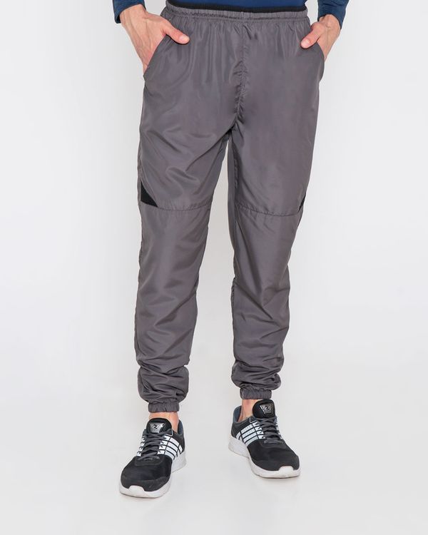 Calça Masculina Esportiva Jogger Recorte Tela Cinza Escuro G