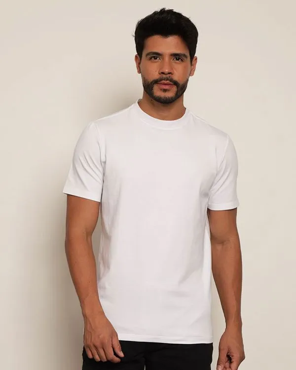Camiseta Masculina Básica Manga Curta Branca GG