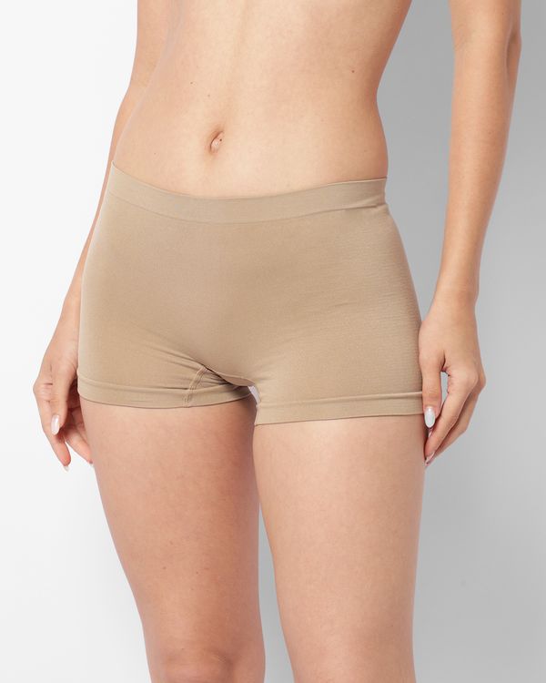 Calcinha Feminina Caleçon Zee Rucci Sem Costura Bege P