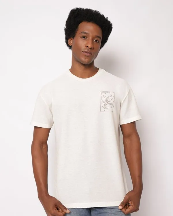 Camiseta Masculina Oversized Soft com Estampa Off White GG