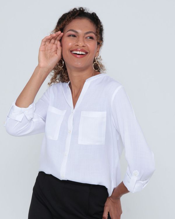 Camisa Feminina Viscose Branco M