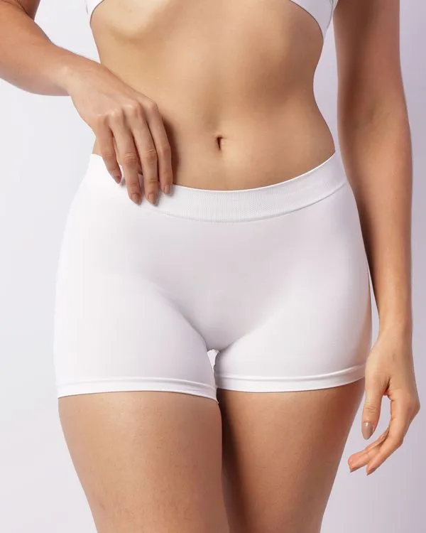Calcinha Feminina Caleçon Sem Costura Branca M