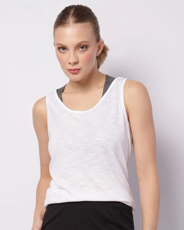 Regata Fitness Feminina Fitter Branca G
