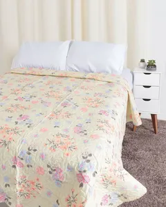Colcha Casal Ultrassônica Arte E Cazza Amarela Floral UN