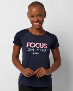 Blusa Fitness Feminina Com Recortes Furadinha Marinho M