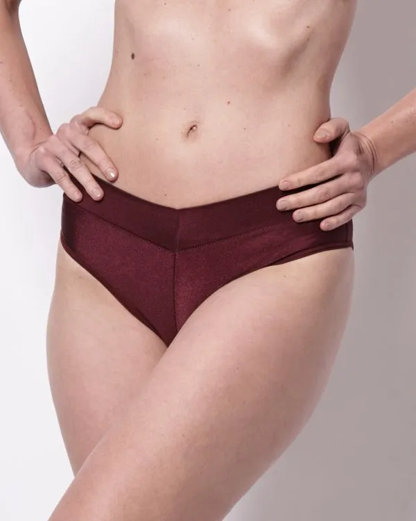 Calcinha Biquíni Feminina Cavada DeMillus Vinho GG