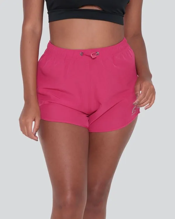 Short Feminino Boxer Fitness Fitter Regulador Rosa G