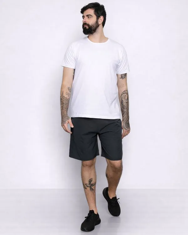 Bermuda Esportiva Plus Size Masculina Reta Fitter Preta G3