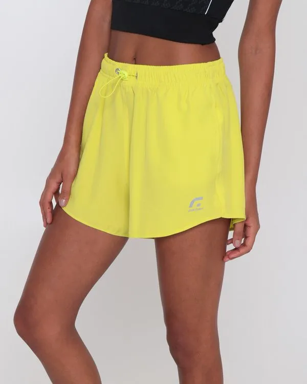 Short Feminino Boxer Fitness Fitter Regulador Neon Verde GG