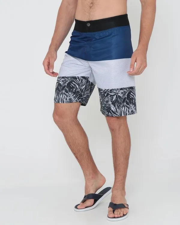 Bermuda Masculina Surf Estampa Floral Azul Marinho 44