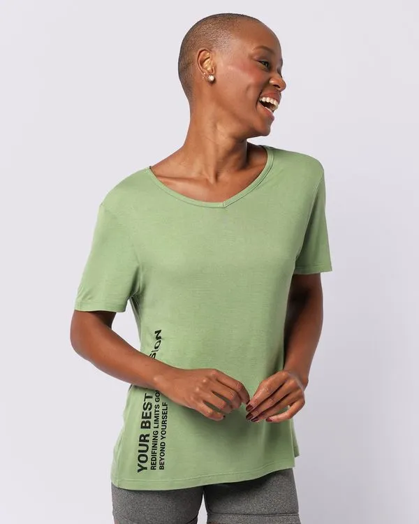 Blusa Fitness Feminina Fitter Estampa Frontal Verde M