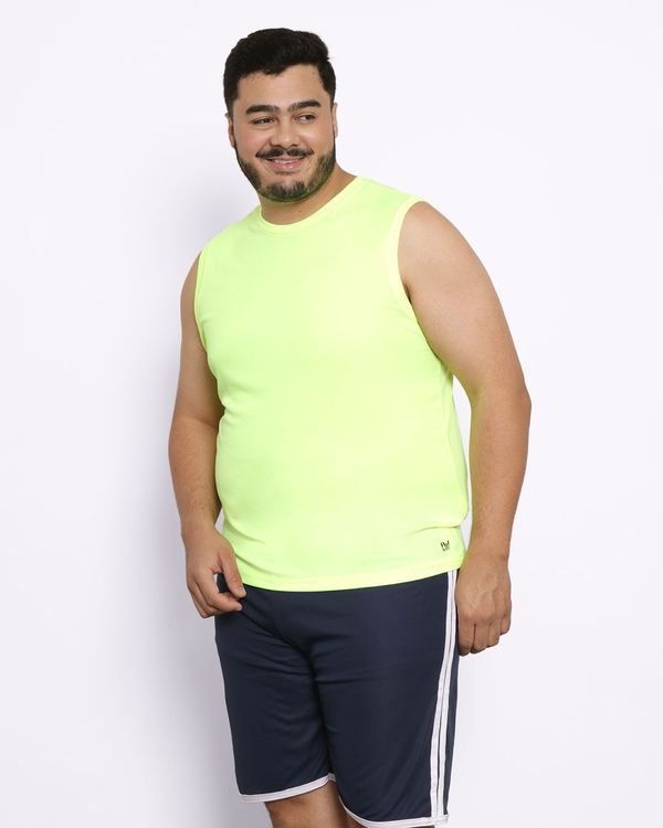 Regata Esportiva Plus Size Masculina Verde Neon G1