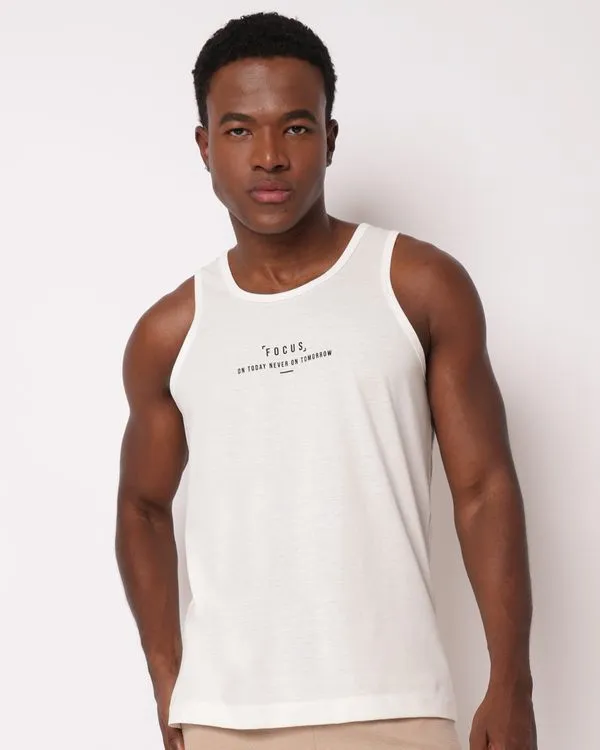 Regata Masculina Estampa Focus Off White GG