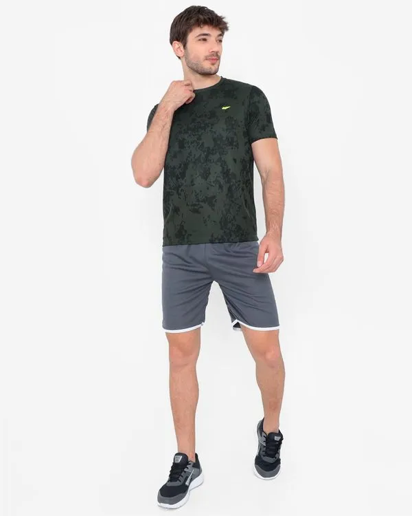 Bermuda Esportiva Masculina Listras Cinza GG