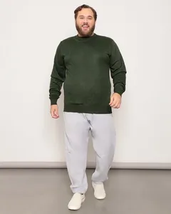 Calça Plus Size Masculino Jogger Sarja Cinza G3